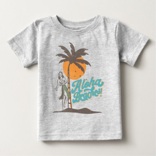 Aloha Beaches Hula Girl Hawaii Hawaiian Retro  Baby T_Shirt