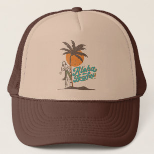 Aloha Beaches Hula Girl Hawaii Hawaiian Retro   Trucker Hat
