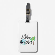 aloha beaches luggage tag