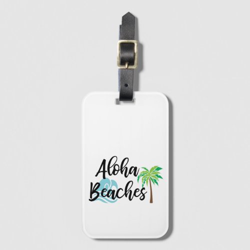 aloha beaches luggage tag
