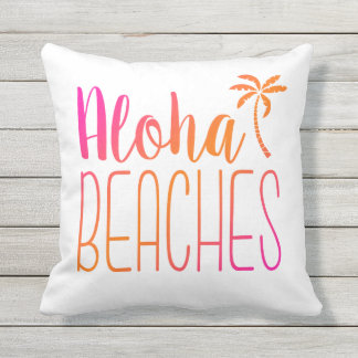 Aloha Beaches | Pink and Orange Pillow