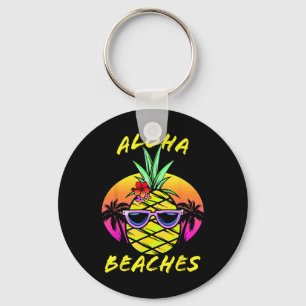 Aloha Beaches Shirt Women Men Toddlers Pineapple H Keychain