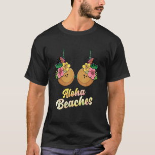 Aloha Beaches Summer Coconut & Flower Bra Women T-Shirt