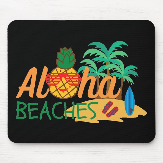 Aloha Beaches Summer Mouse Pad (Front)