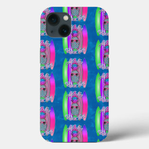 Aloha Beaches Summer Surfing Pineapple iPhone 13 Case