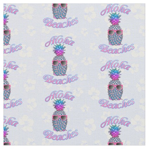 Aloha Beaches Tropical Pineapple Fabric