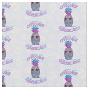 Aloha Beaches Tropical Pineapple Fabric