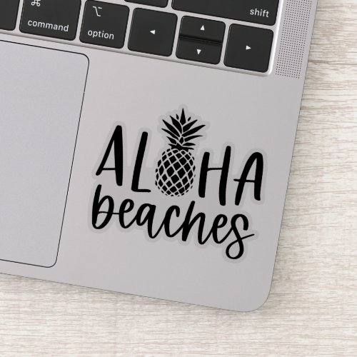Aloha Beaches Tropical Summer Pineapple Sticker
