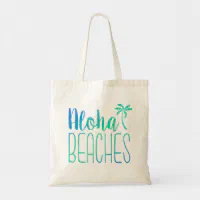 Aloha Beaches, Turquoise Ombre Tote Bag