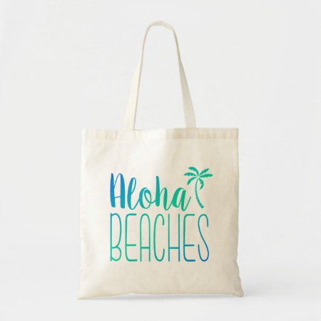 Aloha Beaches | Turquoise Ombre Tote Bag