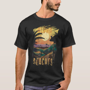 Aloha Beaches Vintage Hawaii Beach Tropical Vacat T-Shirt