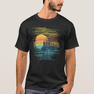 Aloha Beaches Vintage Sunset Hawaii Hawaiian Summe T-Shirt