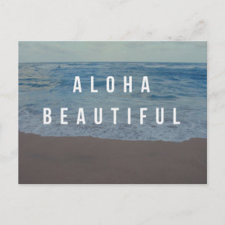 Aloha Beachtiful Beach Day Postcard