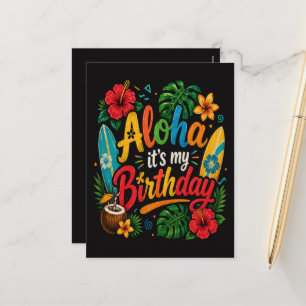 Aloha Birthday Hibiscus Hawaii Holiday Postcard