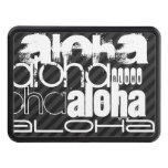 Aloha; Black &amp; Dark Gray Stripes Hitch Cover at Zazzle