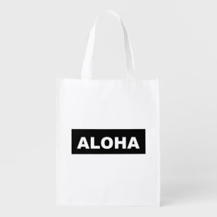 Aloha black grocery bag