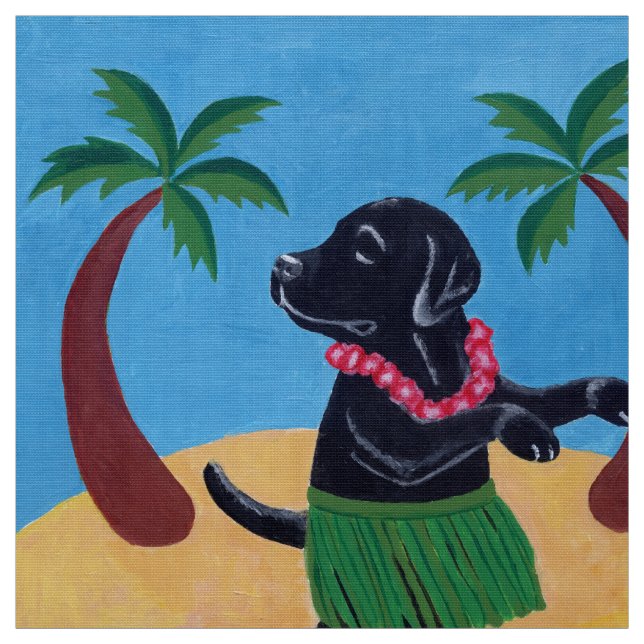 Aloha Black Labrador Fabric (Swatch)
