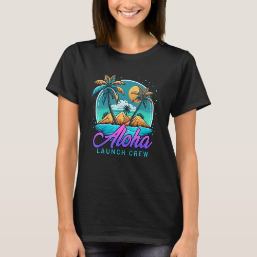 Aloha Blue Ocean Tropical Beach Island Honolulu Ha T_Shirt