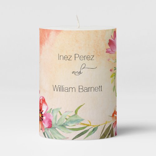 Aloha Boho Freesia Pink  Pillar Candle