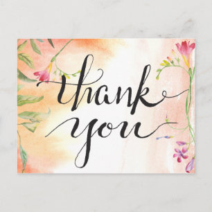 Aloha Boho Wedding Freesia Thank You Postcard