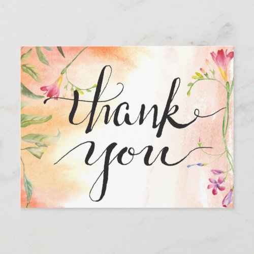 Aloha Boho Wedding Freesia Thank You Postcard