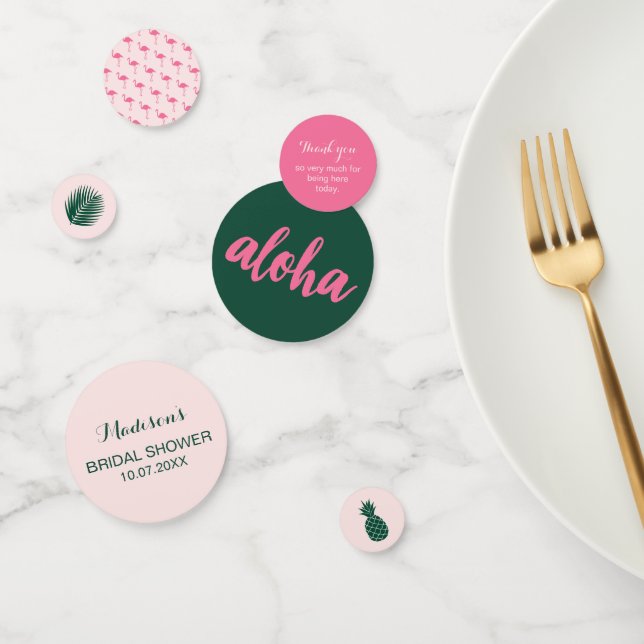 Aloha Bridal Shower Table Confetti (Group)