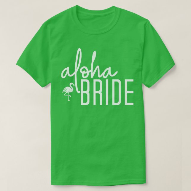 Aloha Bride Cute Beach Bridal Bachelorette Party M T-Shirt (Design Front)