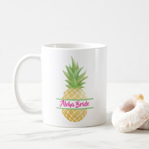 Aloha Bride Monogram Coffee Mug