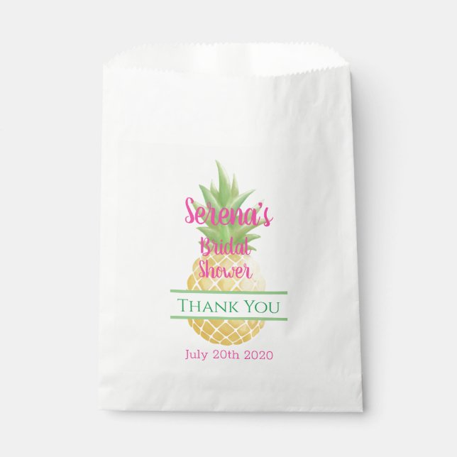 Aloha Bride Pineapple Favor Bag (Front)