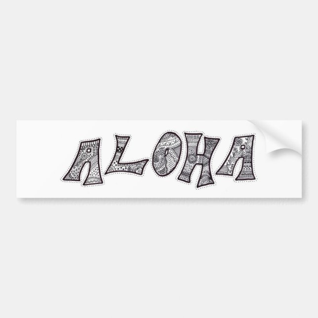 Aloha Bumper Sticker (Front)