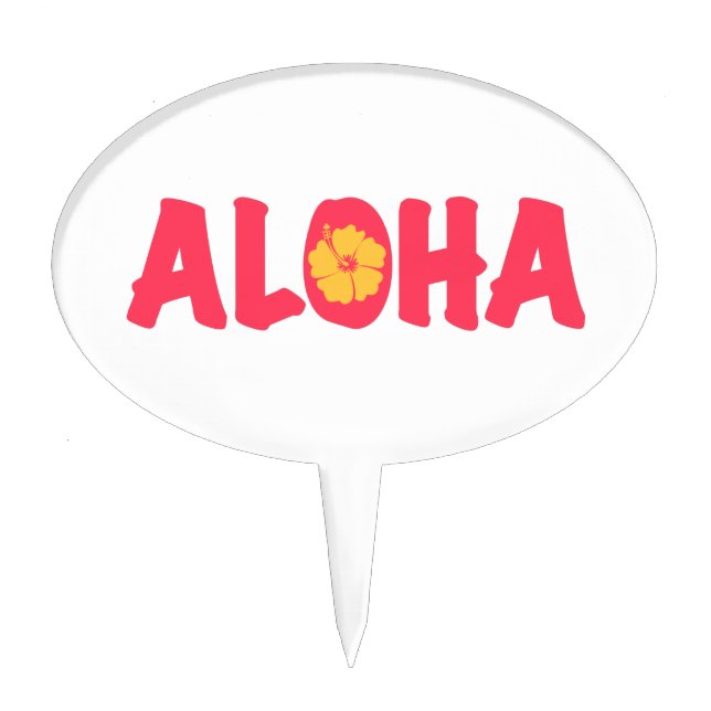 Aloha Cake Topper (Front)