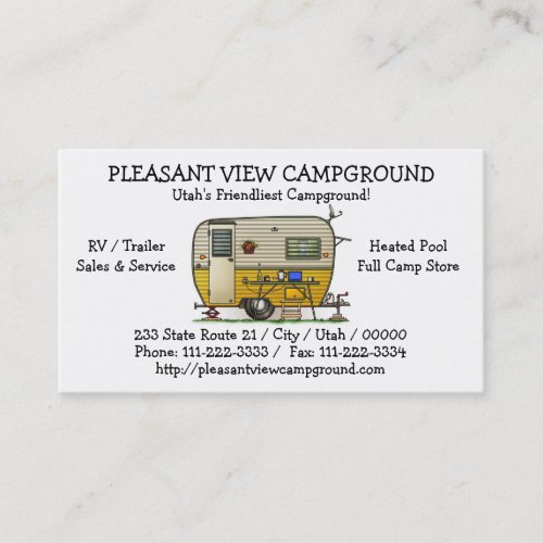 Aloha Camper Trailer Business Card