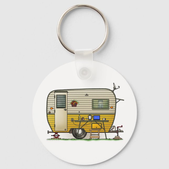Aloha Camper Trailer Keychain (Front)