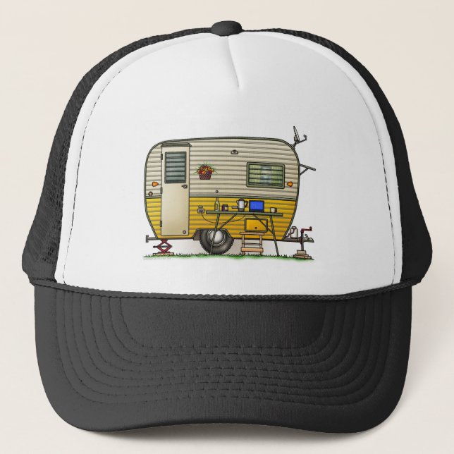 Aloha Camper Trailer Trucker Hat (Front)