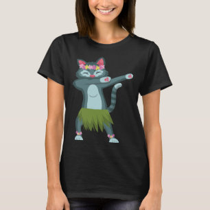 Aloha Cat Hawaiian Dance Mele Kalikimaka Hula Kitt T-Shirt