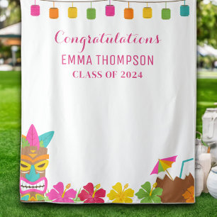 Aloha Class Of 2024 Graduation Luau Backdrop
