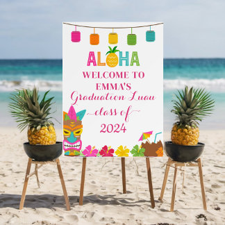 Aloha Class Of 2024 Graduation Luau Welcome Sign
