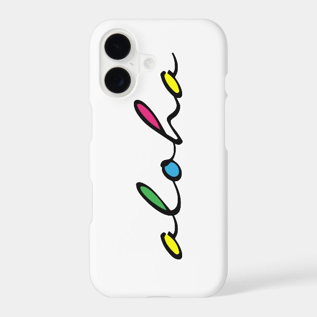 ALOHA colourful Iphone Case (Back)