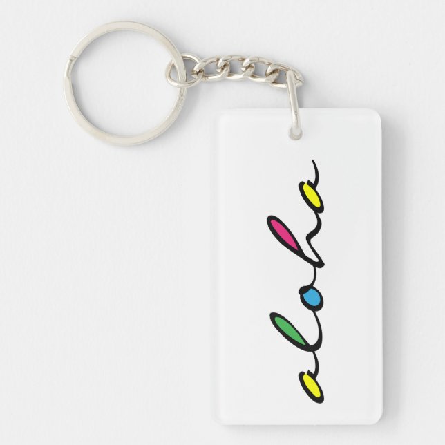 ALOHA colourful Keychain (Front)