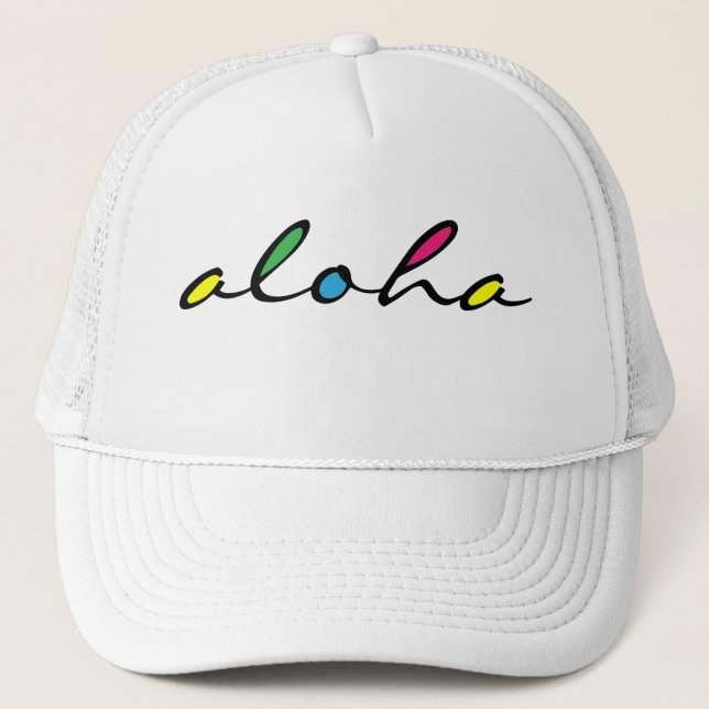 ALOHA colourful Trucker Hat (Front)