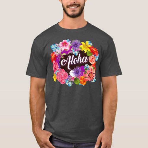 Aloha   Cool The Happiest Luau Aloha  Gift T_Shirt