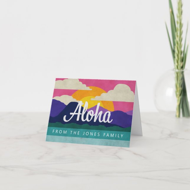 Aloha - Custom Note Card (Front)