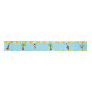 Aloha Cute African American Boy Satin Ribbon