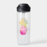 Aloha - Cute Colourful Pink and Gold Pineapple  Water Bottle
