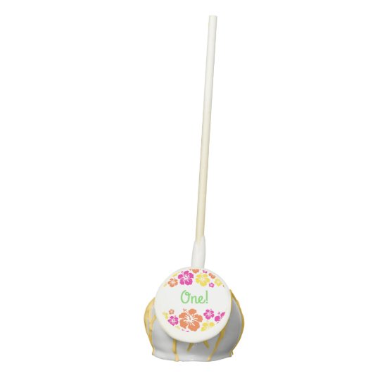 Aloha Cute Hawaiian Kid's Birthday Party Cake Pops (Front)