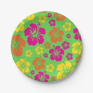 Aloha Cute Hawaiian Kid's Birthday Party Paper Plates