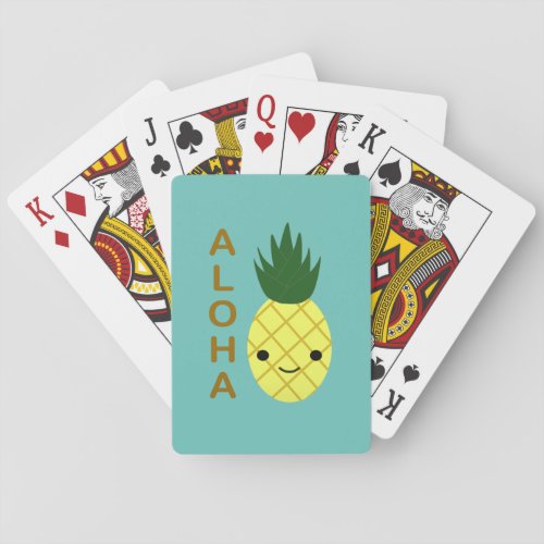 Aloha Cute Kawaii Pineapple Poker Cards