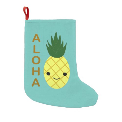 Aloha Cute Kawaii Pineapple Small Christmas Stocking