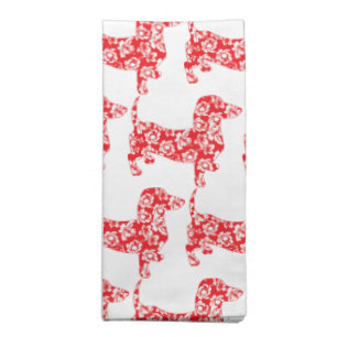 Aloha Doxie Dachshund Cloth Napkin