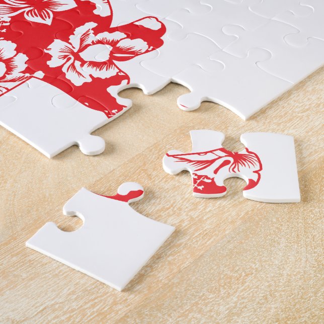 Aloha Doxie Dachshund Jigsaw Puzzle (Side)